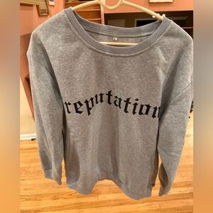 Taylor Swift “Reputation” Era Sweatshirt – Gray, Size L